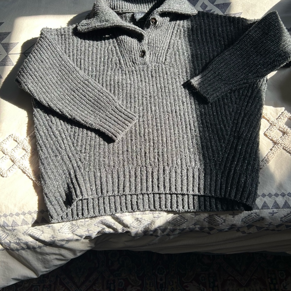 Hatch Dark Gray Ribbed Sweater